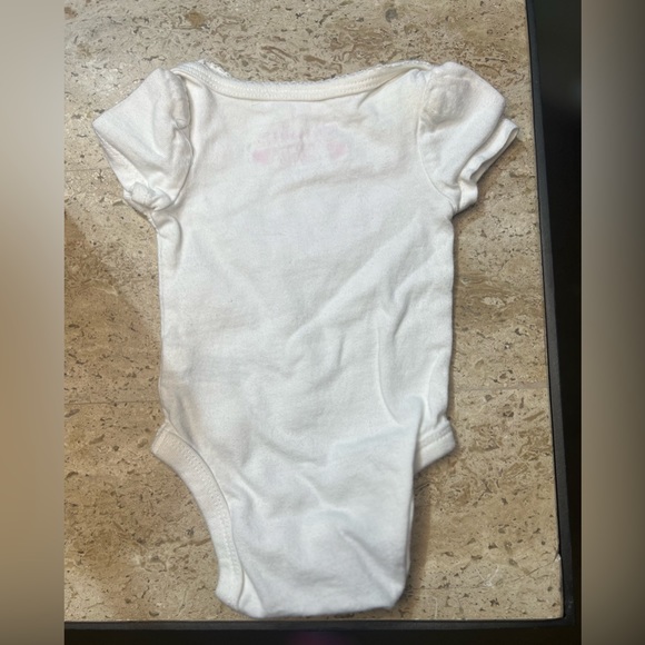 Newborn White Onesie Easter Bunny Bow T shirt - Picture 5 of 5